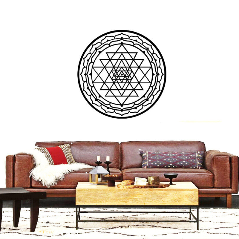 Round Triangle Pattern Sticker Living Room Sleeping