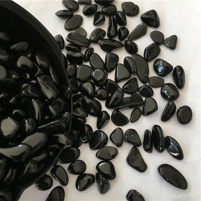 Natural Obsidian Crushed Stone, Mineral Semi-Precious Stone, Bare Stone, Crystal Aquarium Flowerpot Decoration, Gemstones For Buddha