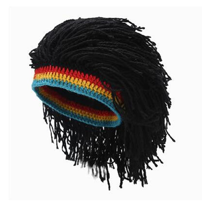 1 pieza de gorro rasta jamaiquino de reggae, peluca con rastas, boina caribeña, vestido, boina, accesorios, estilo de moda, nuevo