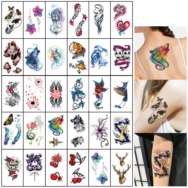 European And American Fashion SmallFresh And Cute Tattoo Stickers Waterproof