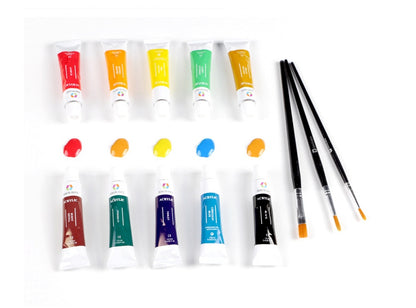 Anhong Acrylic Paint 24 Colors 12ml Box Packed with Palette and Brush Oil Painting Set