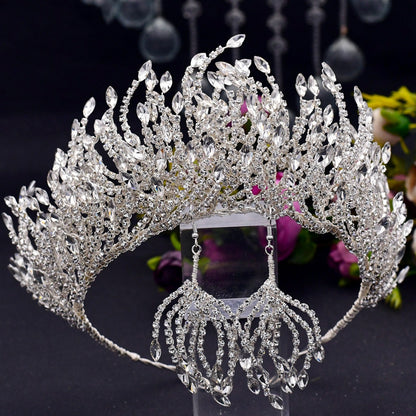 Silver Headwear Beauty Luxury Rhinestones Crown Creative Wedding Hair Crown