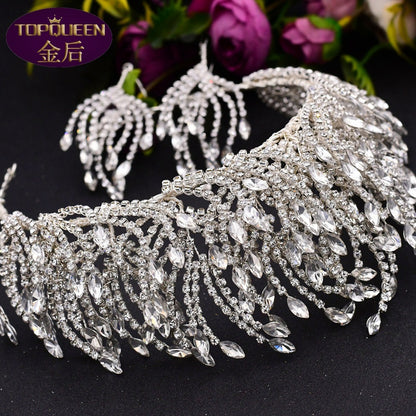 Silver Headwear Beauty Luxury Rhinestones Crown Creative Wedding Hair Crown