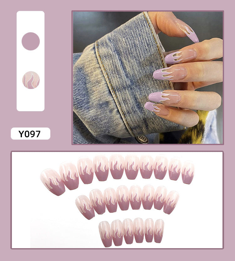 Wearable Nails Fake Nails Long And Short Detachable Net Celebrity Vibrato Finished Bride Student Pregnant Woman Nail Patch