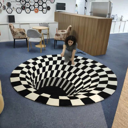 Alfombra 3D Vortex Illusion Alfombra óptica Alfombra para piso Ma