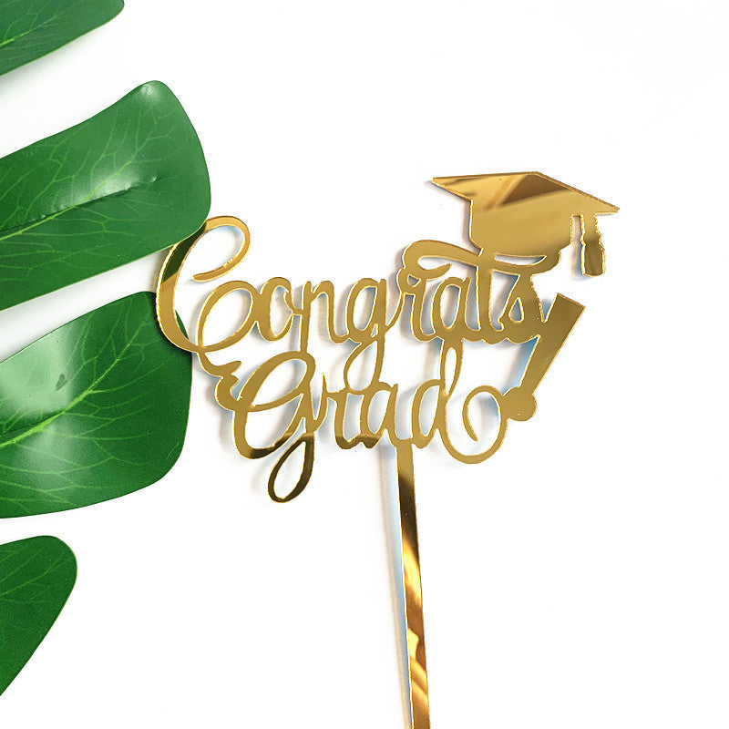 Acrylic Graduation Season Cake Decoration Insert