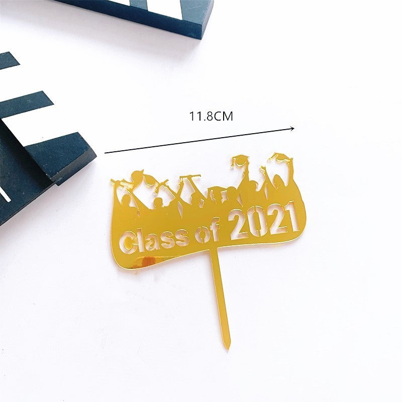 Acrylic Graduation Season Cake Decoration Insert