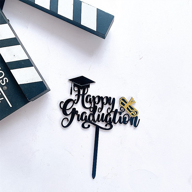 Acrylic Graduation Season Cake Decoration Insert