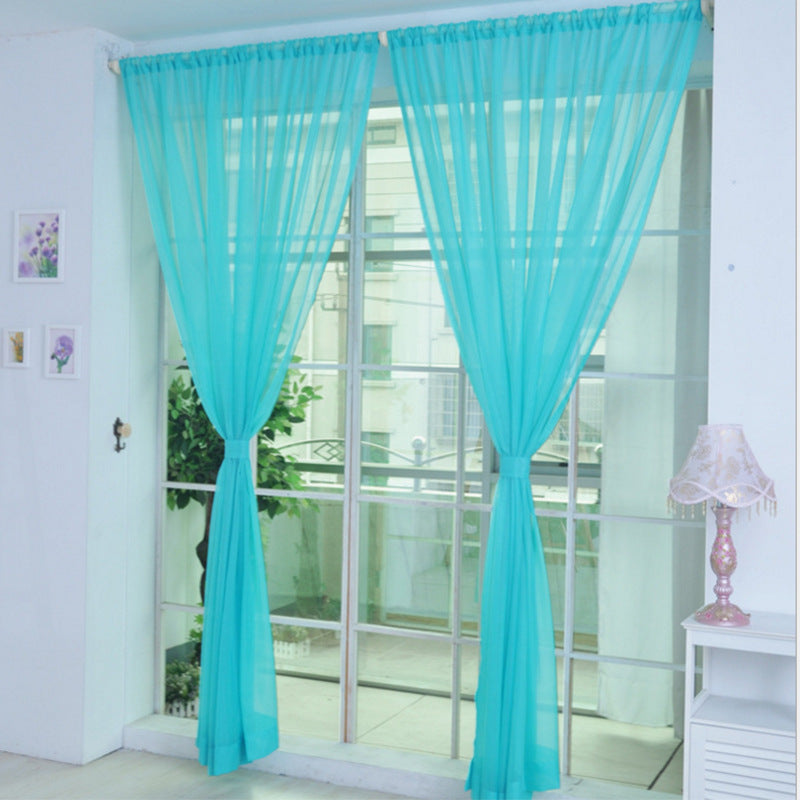 Cortinas de tul sólido, cortinas modernas para sala de estar, cortinas de tul transparente, cortinas transparentes para ventana para el dormitorio