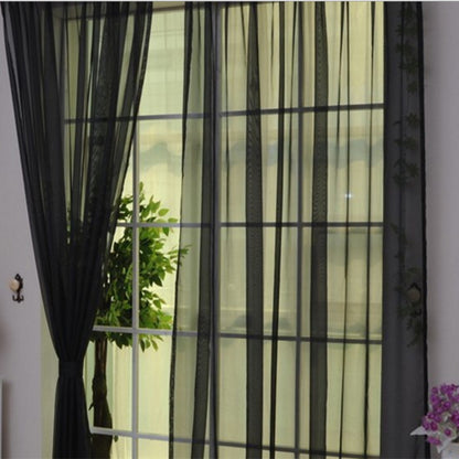 Cortinas de tul sólido, cortinas modernas para sala de estar, cortinas de tul transparente, cortinas transparentes para ventana para el dormitorio