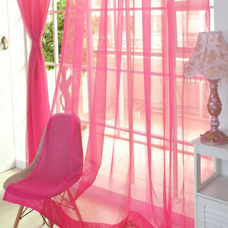 Cortinas de tul sólido, cortinas modernas para sala de estar, cortinas de tul transparente, cortinas transparentes para ventana para el dormitorio