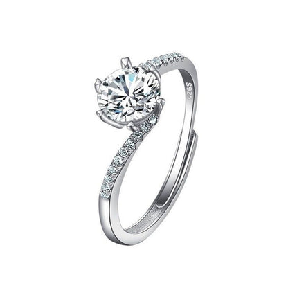 Anillo de mujer Anillo de imitación de diamante Moissan para mujer