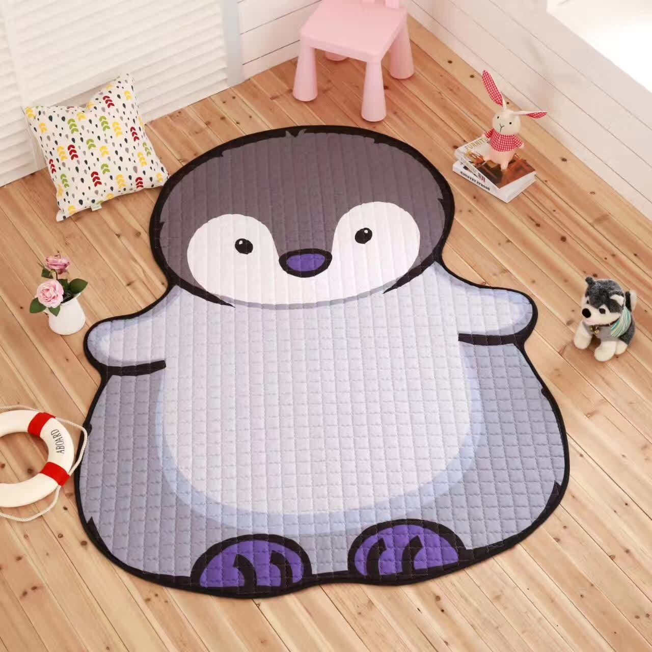 Alfombra de juegos para bebés, alfombra para niños, alfombra de felpa de tigre blanco para decoración de sala de estar, tapetes de desarrollo para niños