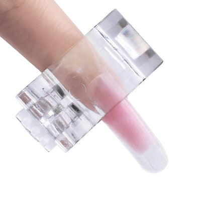 Clip para puntas de uñas transparentes, gel de polietileno, construcción rápida, extensión de dedos, constructor de plástico, 5, 10 unidades