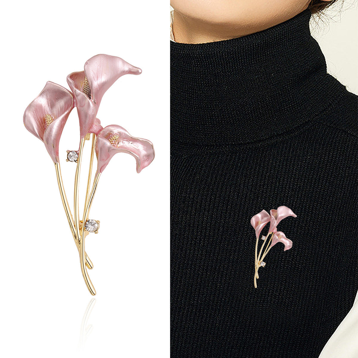 Artistic Flower Simple Fashion Enamel Dripping Tulip Corsage