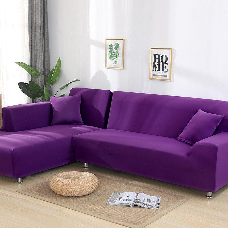 Tight Wrap Sofa Cover Elastic 2 Pieces Sofa Cover with L Style Piece Corner Sofa