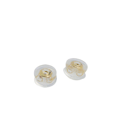 18K Gilded Silicone Round Earplugs Hypoallergenic