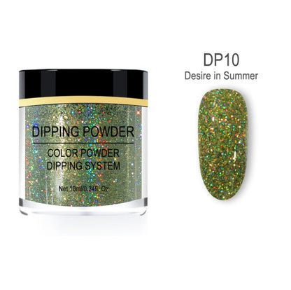 Polvo para uñas con brillantina láser