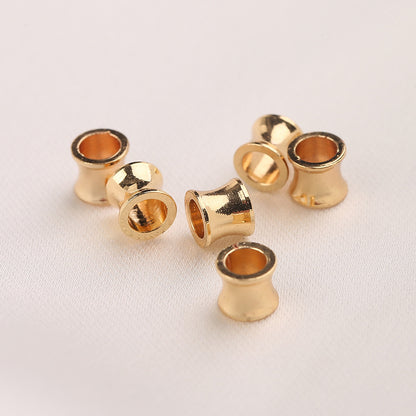 Copper Plating 14k Real Gold Bamboo Beads