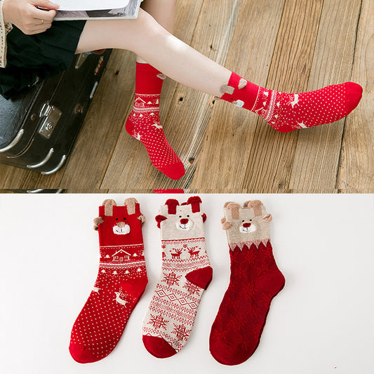 Lindos calcetines navideños de Papá Noel