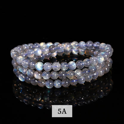 Round Beads Accessories Bracelet 7A Natural Blue Light Bracelet