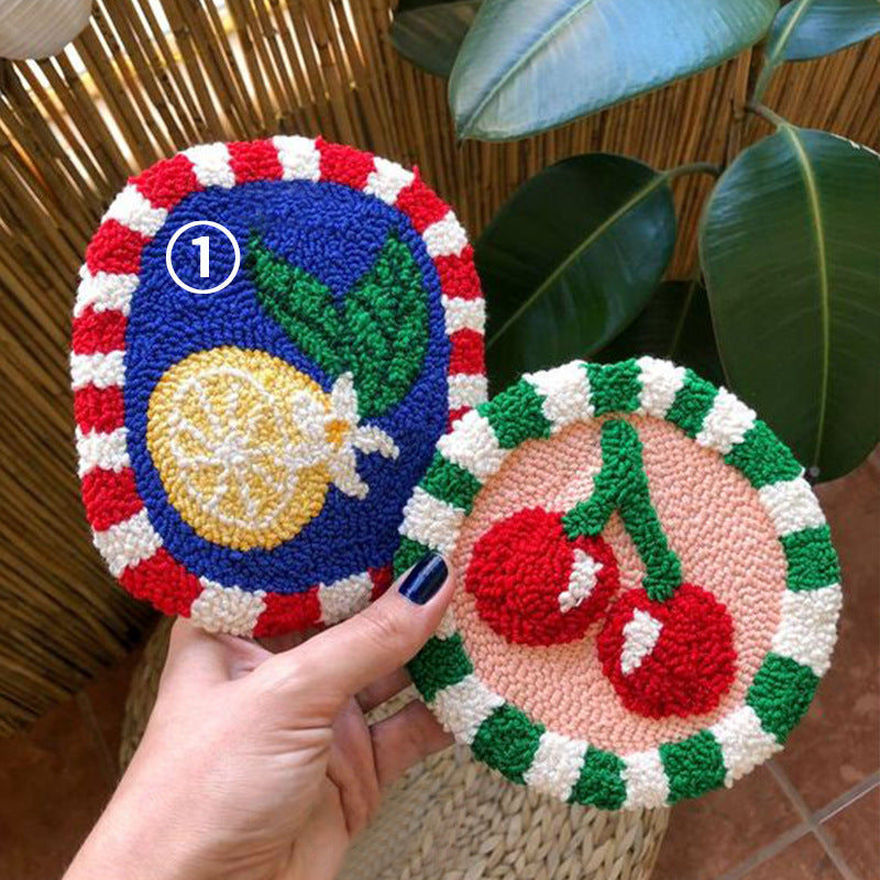 Poke Tulip Cartoon Cute Yarn Coaster