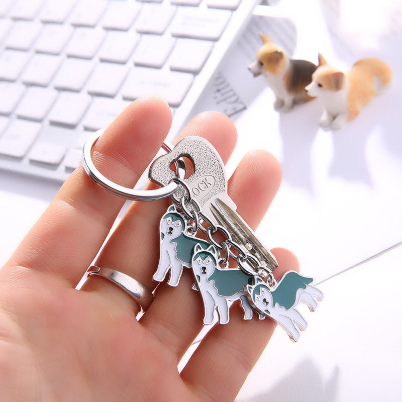 Little Creative Gifts Metal Key Ring Pet Dog Keychain Pendant