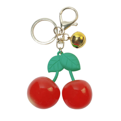 Creative Cartoon Fruit Cherry Acrylic Schoolbag Keychain Pendant