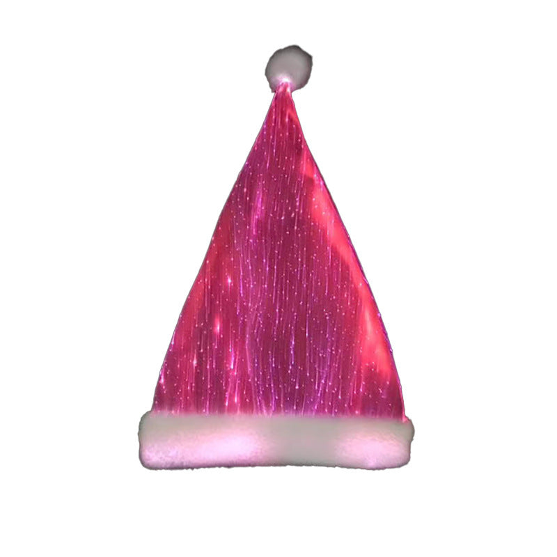 Gorro navideño de colores brillantes con LED para decoración navideña