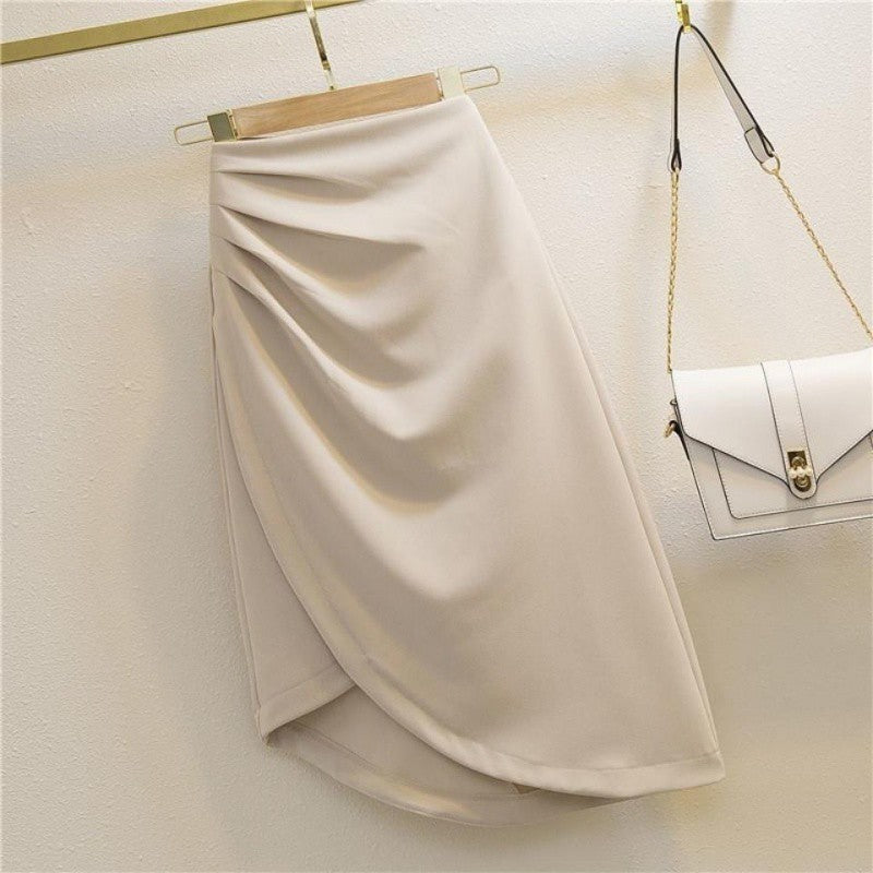 Sexy Pleated High Waist Look Taller Slimming Sheath Skirt