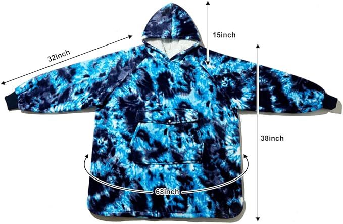 Sudadera con capucha y manta usable Krifey, sudadera con capucha Sherpa de gran tamaño como regalo de cumpleaños para mamá, mujer, novia, hombre, sudadera acogedora con bolsillo gigante