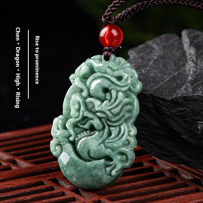 Colgante de jade natural con forma de rata, buey, tigre, conejo, dragón, serpiente, caballo, oveja, mono, pollo, perro, cerdo, venta al por mayor