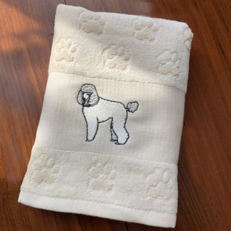 Dog Embroidery Water Absorbing Wash Towel