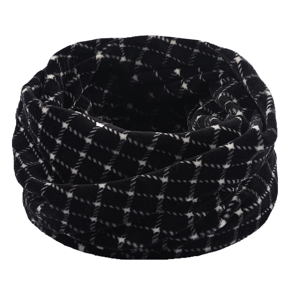 Warm Short Velvet Double-layer Knitted Scarf