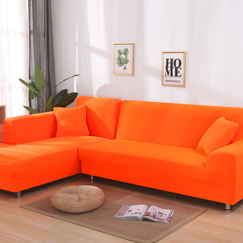 Tight Wrap Sofa Cover Elastic 2 Pieces Sofa Cover with L Style Piece Corner Sofa