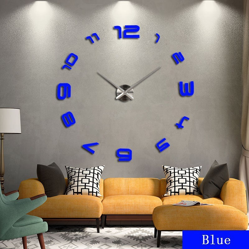 Reloj de pared acrílico de gran tamaño para sala de estar, reloj de pared de arte moderno, reloj de espejo