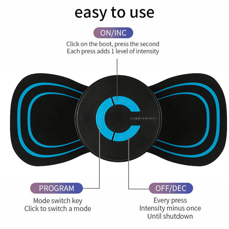 Mini masajeador eléctrico práctico para hombros y cuello para la columna cervical