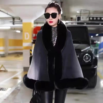 Knitwear Winter Fur Collar Cardigan Coat For Women