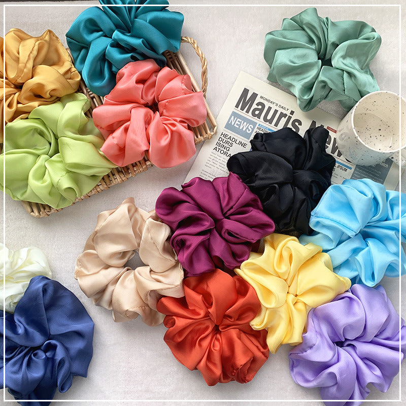 New Oversized Hair Band Smooth Satin French Elegant