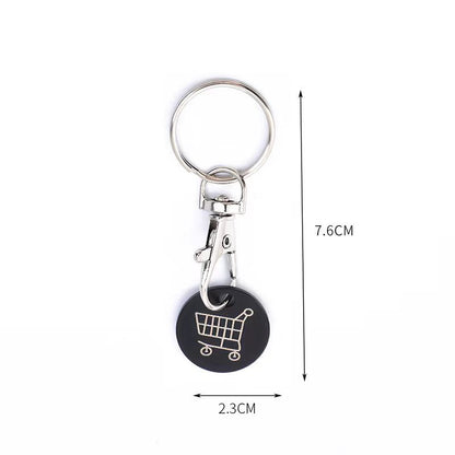 Trolley Stainless Steel Pendant Supermarket Token Keychain