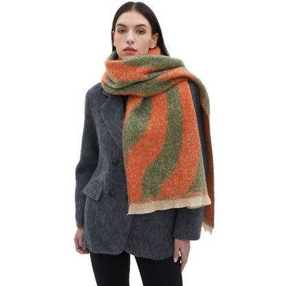 Bufanda de jacquard de hilo circular de estilo europeo y americano para otoño e invierno