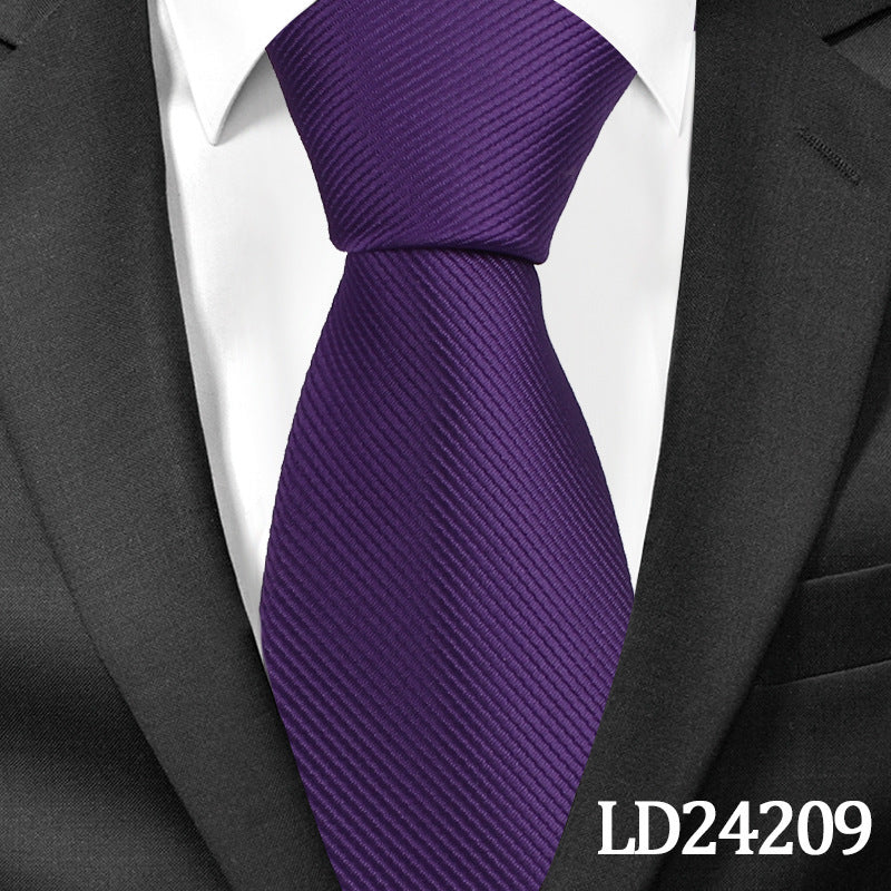 Corbata clásica de rayas de poliéster lisa de 6 cm, corbata de algodón y lino de color liso, corbatas brillantes con broches y alfileres, accesorios de vestir para hombres