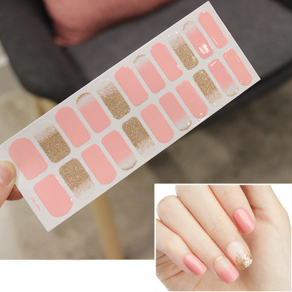 Waterproof Color Christmas Letter Nail Sticker Full Sticker