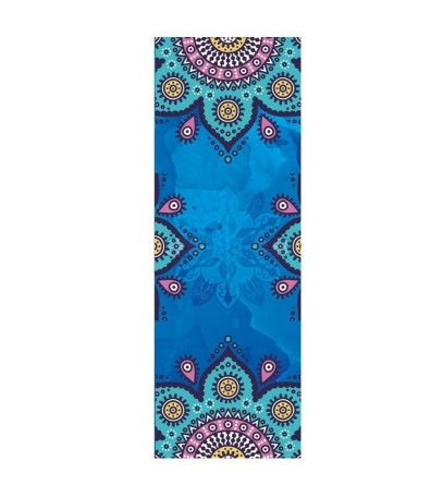 Toalla de yoga con estampado de hermoso patrón, nueva, antideslizante, portátil, para gimnasio, esterilla de yoga, toalla de pilates, funda para esterilla de yoga