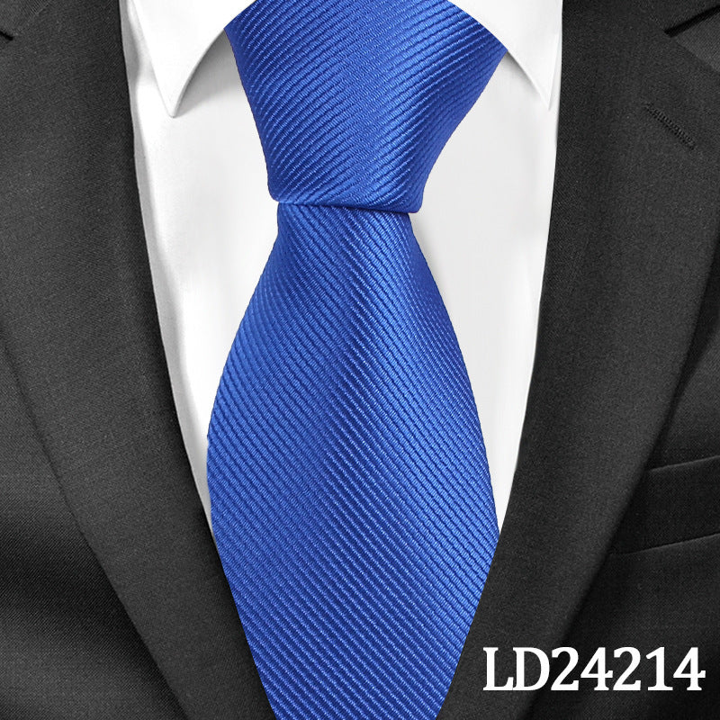 Corbata clásica de rayas de poliéster lisa de 6 cm, corbata de algodón y lino de color liso, corbatas brillantes con broches y alfileres, accesorios de vestir para hombres