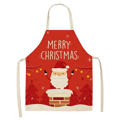 Cotton linen creative Christmas apron