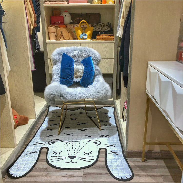 Alfombra de juegos para bebés, alfombra para niños, alfombra de felpa de tigre blanco para decoración de sala de estar, tapetes de desarrollo para niños