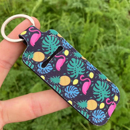 Printed Leopard Print SUNFLOWER Snake Pattern Women's Lipstick Pack Sets Of Key Chain Creative Perfume Bag