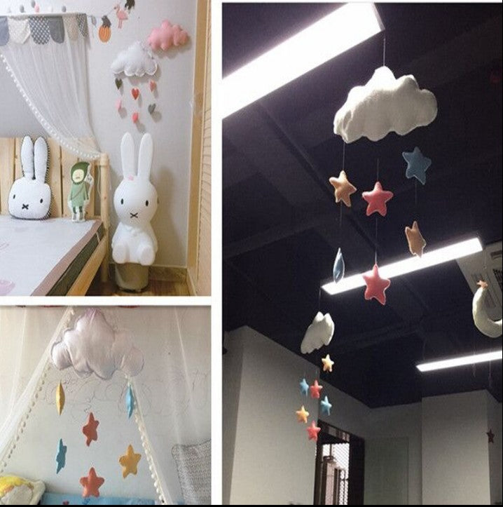 Adornos de pared colgantes de bricolaje con forma de nube de estrellas nórdicas, accesorios de fotografía para dormitorio de bebé, el mejor regalo de Navidad, adorno para colgar en el móvil del bebé