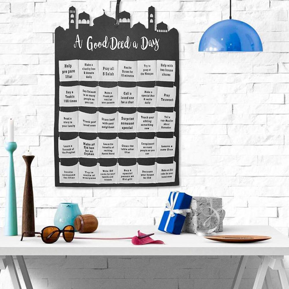 Calendario de pared de tela para el Ramadán Eid Mubarak